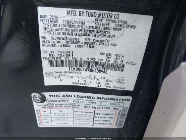 Ford Taurus X Eddie Bauer Image 9